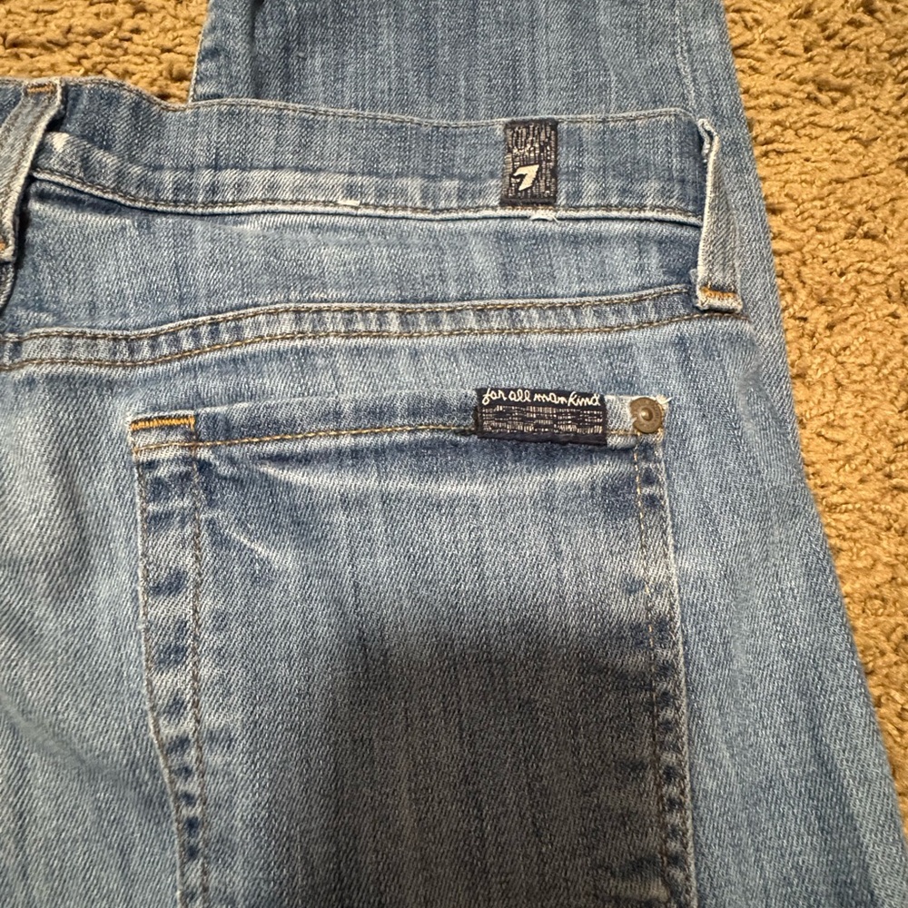 7 For All Mankind Blue Denim Jeans Classic Style